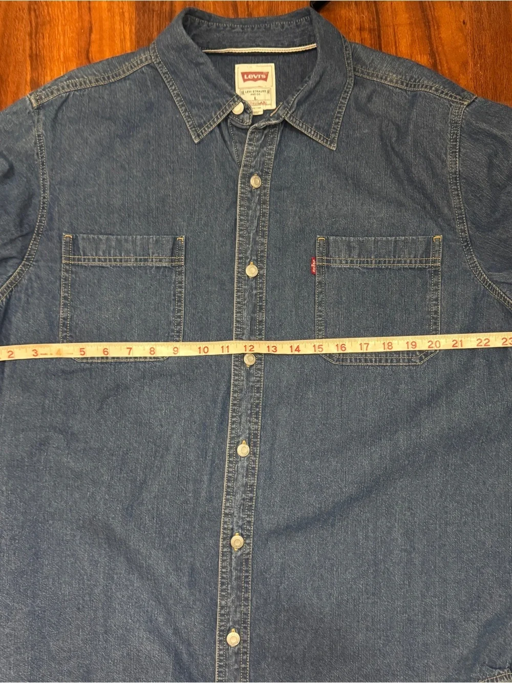 Levi’s Denim Button Up Shirt Jacket Size Large Vintage